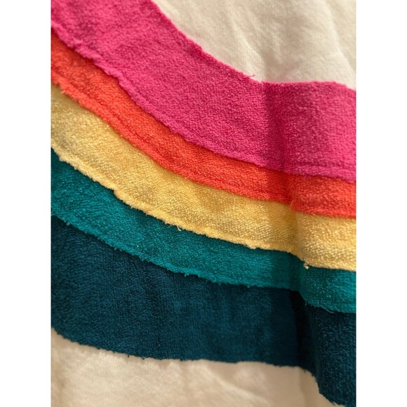 Marine Layer Vintage Rainbow Wave Terry Sweatshirt Distressed. NEW - Picture 2 of 7